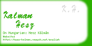 kalman hesz business card